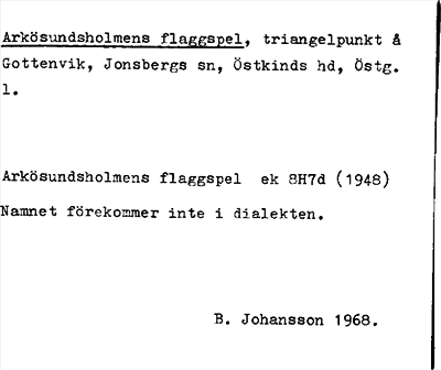 Bild på arkivkortet för arkivposten Arkösundsholmens flaggspel