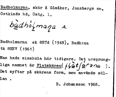 Bild på arkivkortet för arkivposten Badholmarna