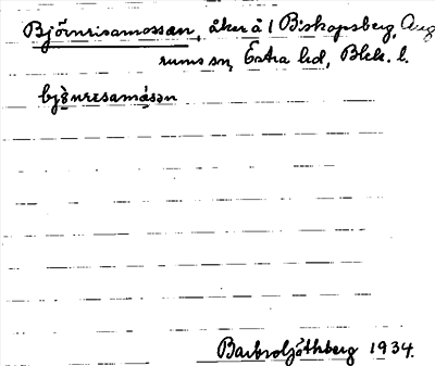 Bild på arkivkortet för arkivposten Björnrismossen