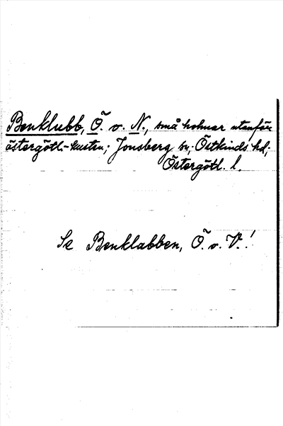 Bild på arkivkortet för arkivposten Benklubb, Ö. o. N.