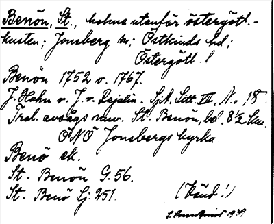 Bild på arkivkortet för arkivposten Benön, St.