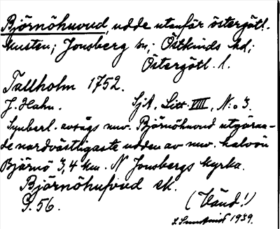 Bild på arkivkortet för arkivposten Björnöhuvud
