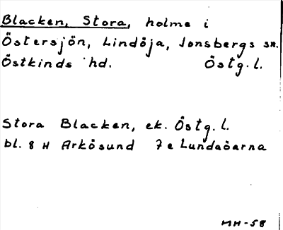 Bild på arkivkortet för arkivposten Blacken, Stora