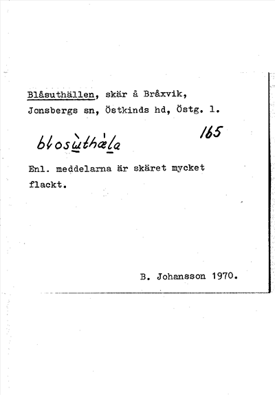 Bild på arkivkortet för arkivposten Blåsuthällen