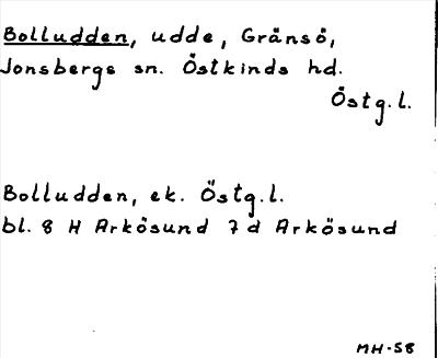 Bild på arkivkortet för arkivposten Bolludden