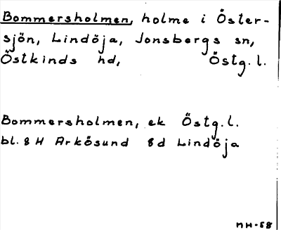 Bild på arkivkortet för arkivposten Bommersholmen