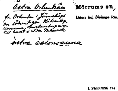 Bild på arkivkortet för arkivposten Östra Orlundsån