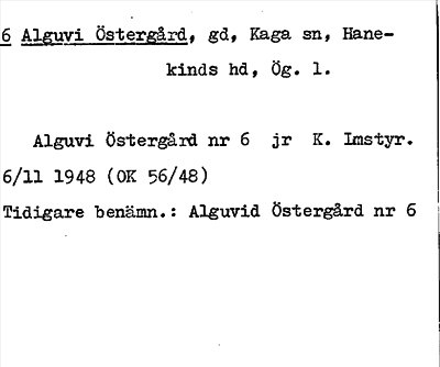 Bild på arkivkortet för arkivposten Alguvi Östergård