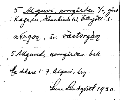 Bild på arkivkortet för arkivposten Alguvi, norrgården