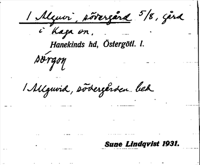 Bild på arkivkortet för arkivposten Alguvi, Södergård