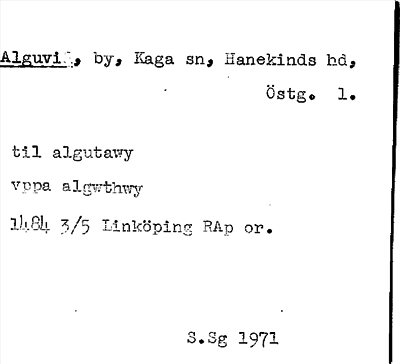 Bild på arkivkortet för arkivposten Alguvid