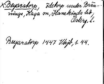 Bild på arkivkortet för arkivposten *Beyaratorp