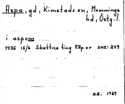 Bild på arkivkortet för arkivposten Aspa