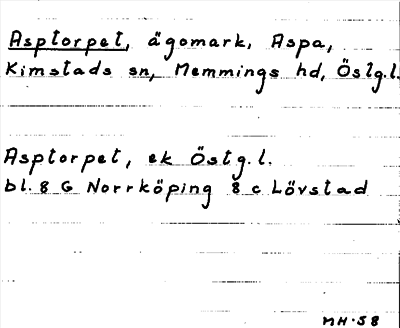 Bild på arkivkortet för arkivposten Asptorpet