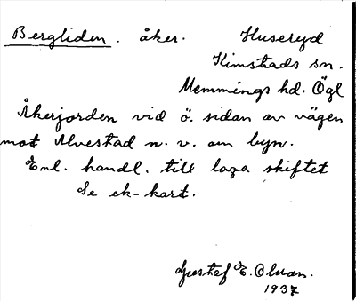 Bild på arkivkortet för arkivposten Bergliden