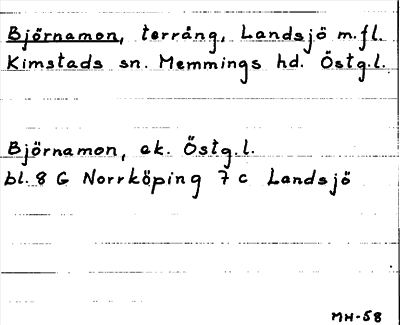 Bild på arkivkortet för arkivposten Björnamon