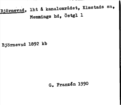 Bild på arkivkortet för arkivposten Björnevad