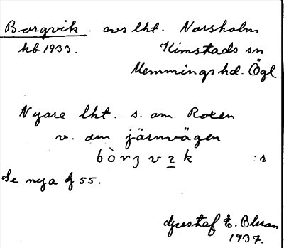 Bild på arkivkortet för arkivposten Borgvik
