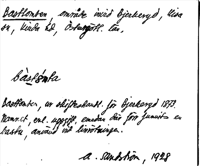 Bild på arkivkortet för arkivposten Basttomten