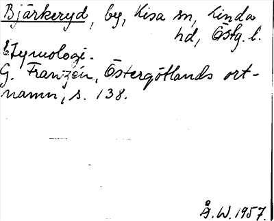 Bild på arkivkortet för arkivposten Bjärkeryd