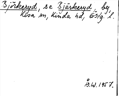 Bild på arkivkortet för arkivposten Björkeryd, se Bjärkeryd