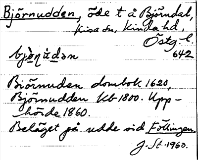 Bild på arkivkortet för arkivposten Björnudden