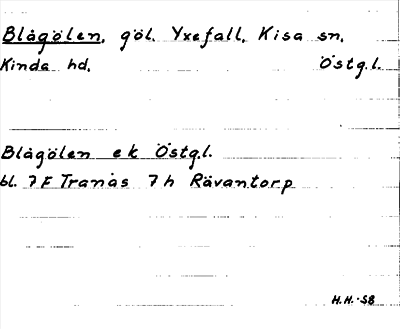 Bild på arkivkortet för arkivposten Blågölen