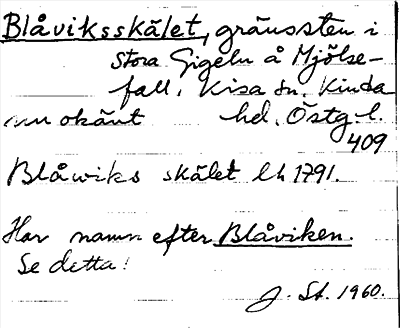 Bild på arkivkortet för arkivposten Blåviksskälet