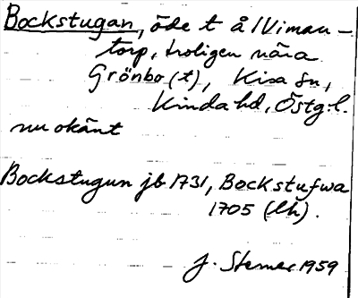 Bild på arkivkortet för arkivposten Bockstugan