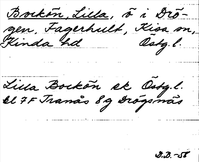 Bild på arkivkortet för arkivposten Bockön, Lilla