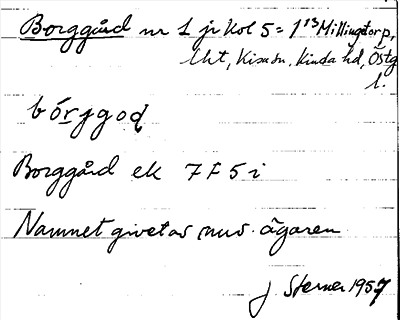 Bild på arkivkortet för arkivposten Borggård