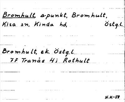 Bild på arkivkortet för arkivposten Bromhult