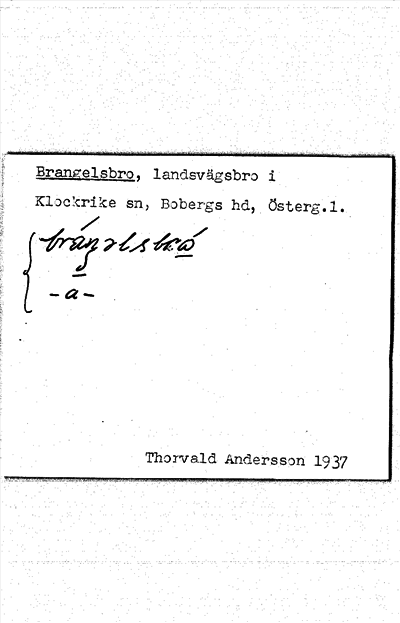 Bild på arkivkortet för arkivposten Brangelsbro
