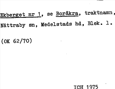 Bild på arkivkortet för arkivposten Ekberget