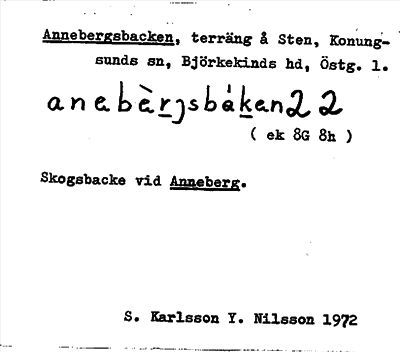 Bild på arkivkortet för arkivposten Annebergsbacken