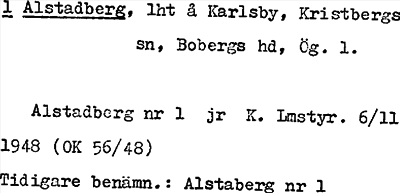 Bild på arkivkortet för arkivposten Alstadberg