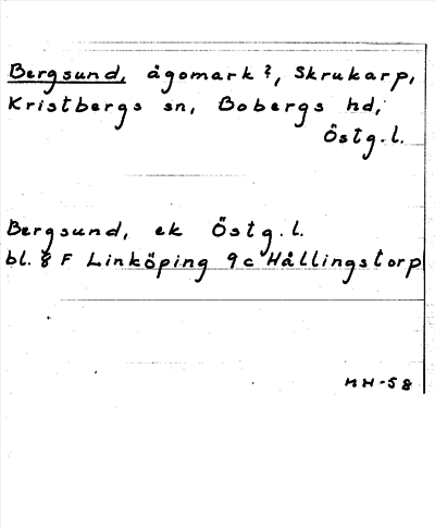 Bild på arkivkortet för arkivposten Bergsund