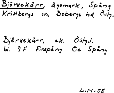Bild på arkivkortet för arkivposten Björkekärr