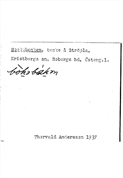 Bild på arkivkortet för arkivposten Bockebacken