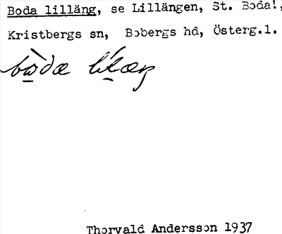 Bild på arkivkortet för arkivposten Boda lilläng, se Lillängen