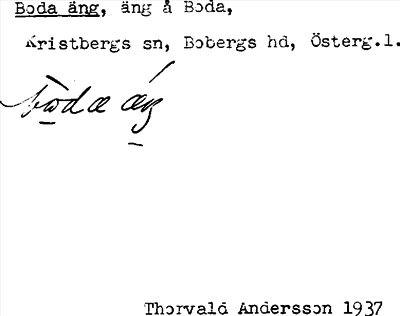 Bild på arkivkortet för arkivposten Boda äng