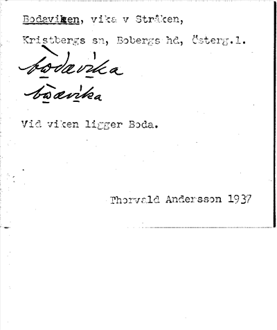 Bild på arkivkortet för arkivposten Bodaviken
