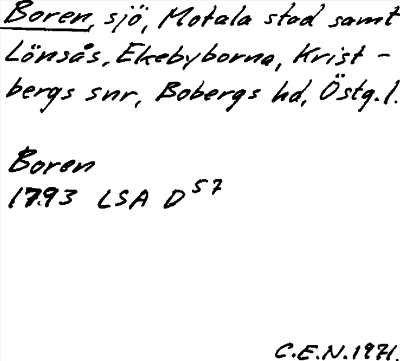 Bild på arkivkortet för arkivposten Boren