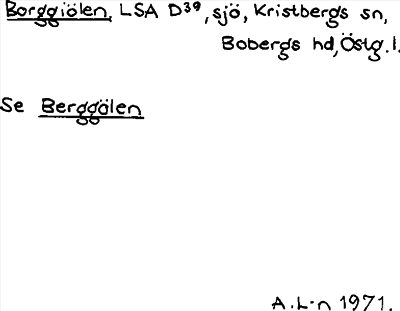 Bild på arkivkortet för arkivposten Borggiölen