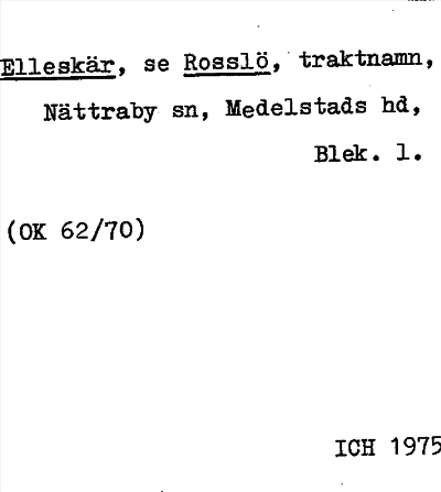 Bild på arkivkortet för arkivposten Elleskär
