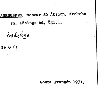 Bild på arkivkortet för arkivposten Asksunden