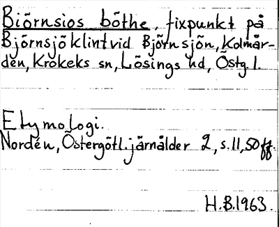 Bild på arkivkortet för arkivposten Björnsios böthe