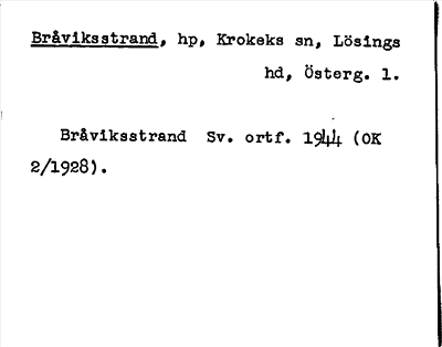Bild på arkivkortet för arkivposten Bråviksstrand