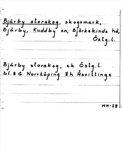 Bild på arkivkortet för arkivposten Bjärby storskog