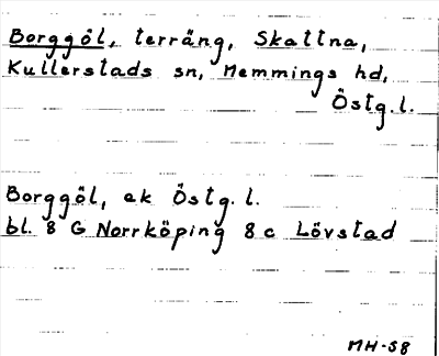 Bild på arkivkortet för arkivposten Borggöl